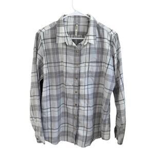 Kuhl Women's Kamila Plaid Cotton Flannel Button Up Shirt Cabincore Size XL